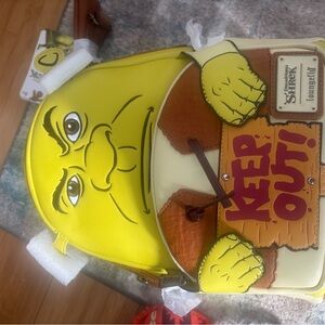 loungefly shrek bookbag keep out